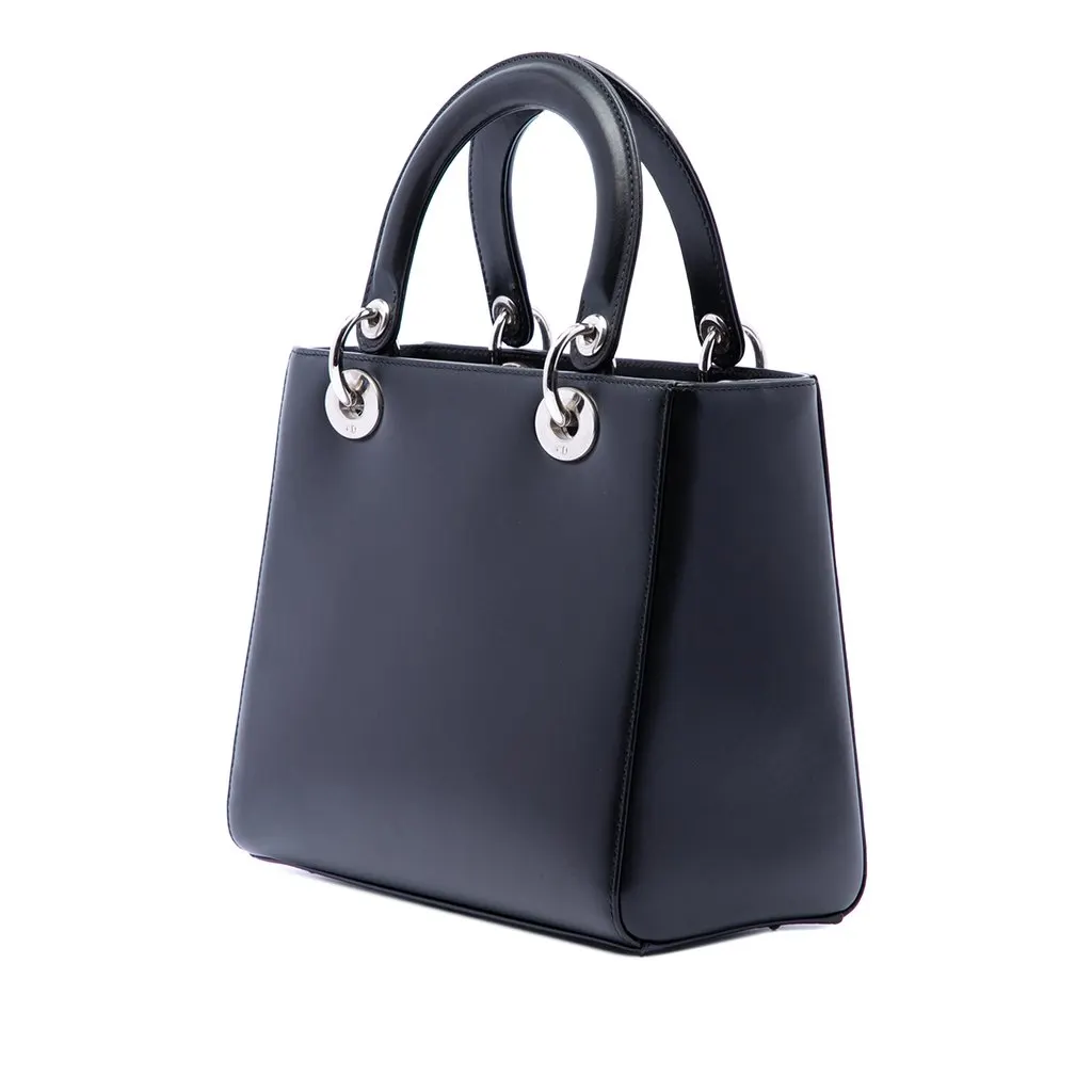 Dior Medium Calfskin Pockets Lady Dior Black Leather Very good - Back View