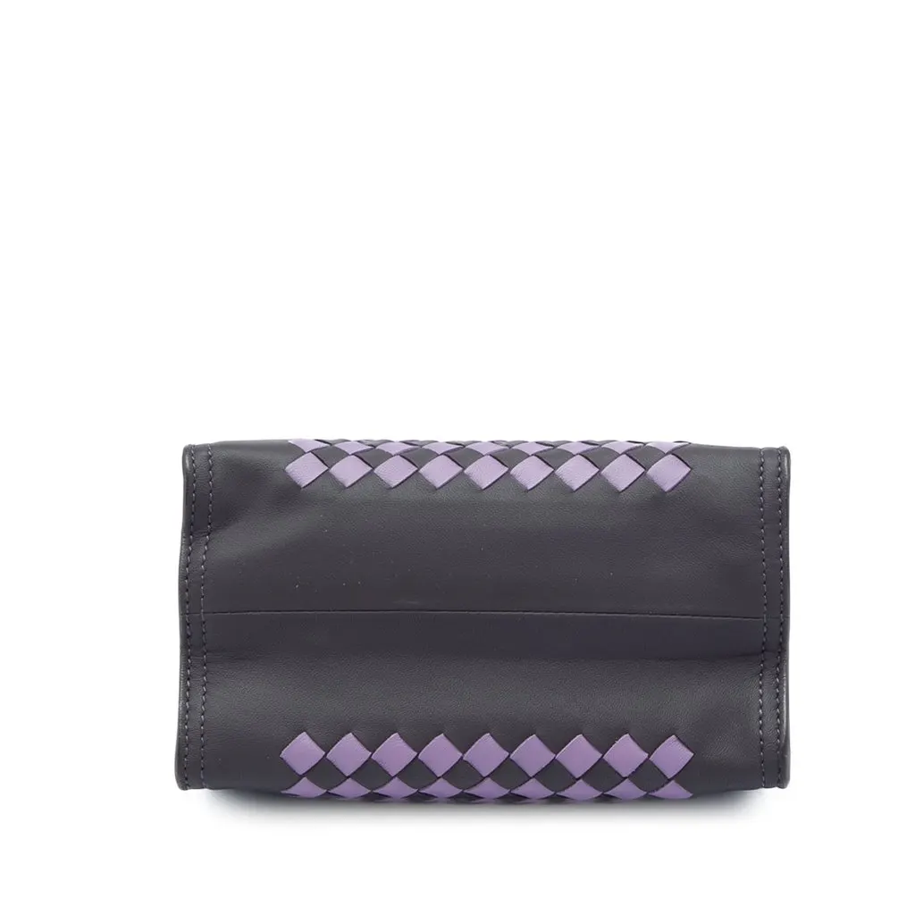 Bottega Veneta Nappa Intrecciato Chain Wallet Grey Leather Good - Inside View