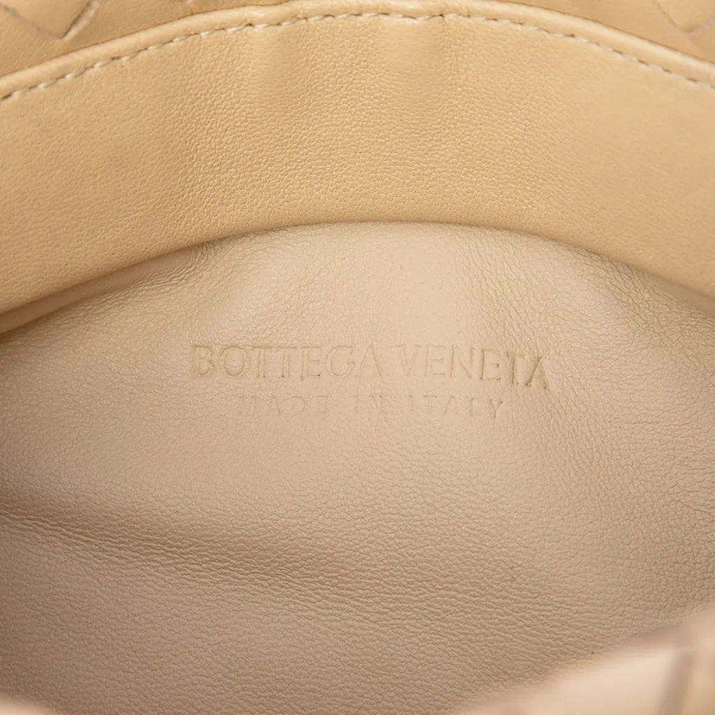 Bottega Veneta Nappa Intrecciato Fold Crossbody Beige Leather Very good - Box View