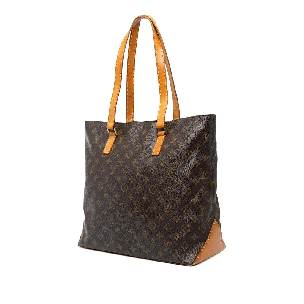 Louis Vuitton Monogram Cabas Mezzo Brown Canvas Good - Back View