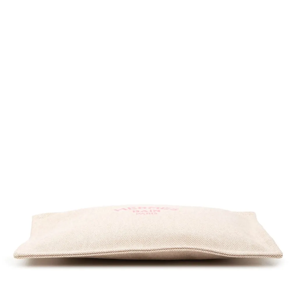 Hermès Large Toile Bain New Yachting Flat Pouch Beige Very good - Inside View