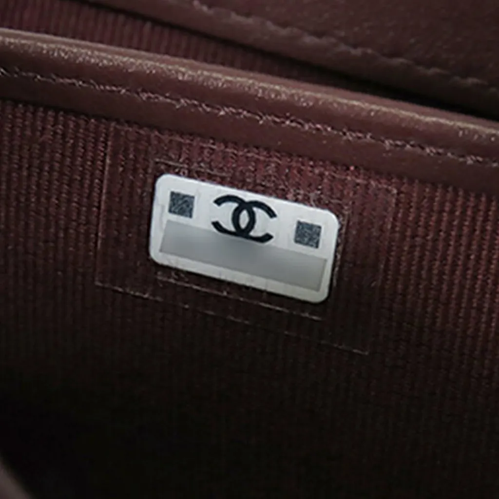 Chanel Classic Caviar Flap Wallet Black Leather Very good - Box View