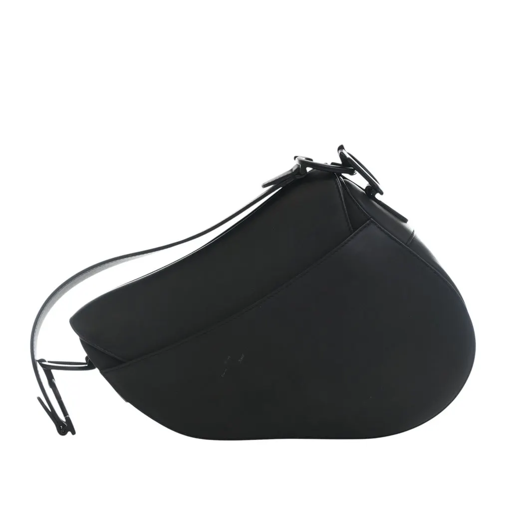 Dior Ultra Matte Calfskin Saddle Bag Black Leather Very good - Back View