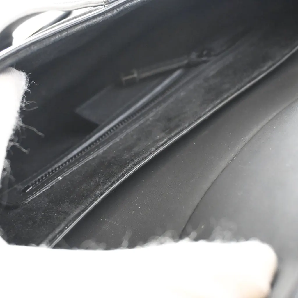 Dior Ultra Matte Calfskin Saddle Bag Black Leather Very good - Model View