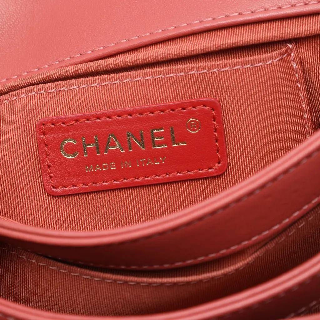 Chanel Small Quilted Lambskin Daily Companion Flap Pink Leather Very good - Box View
