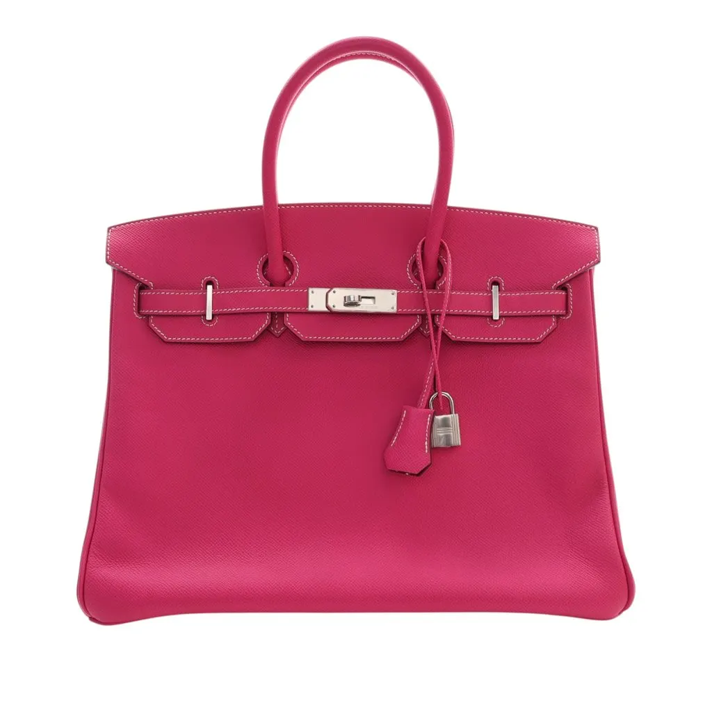 Hermès Epsom Candy Verso Birkin Retourne 35 Pink Leather Very good - Front View