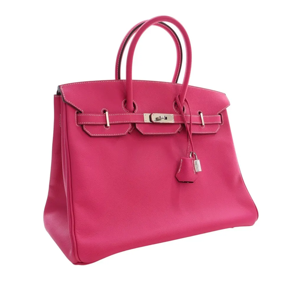 Hermès Epsom Candy Verso Birkin Retourne 35 Pink Leather Very good - Back View