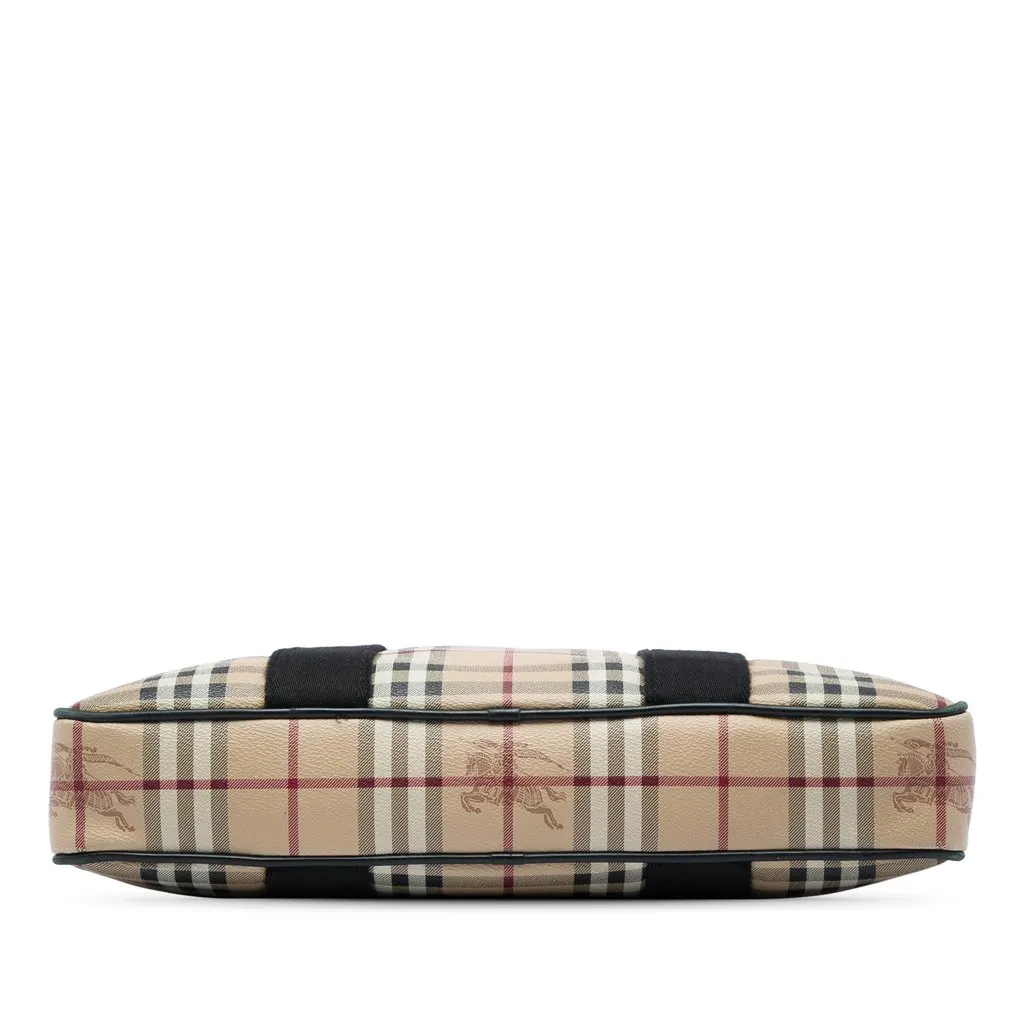 Burberry Haymarket Check Coated Canvas Business Bag Beige Canvas Very good - Inside View