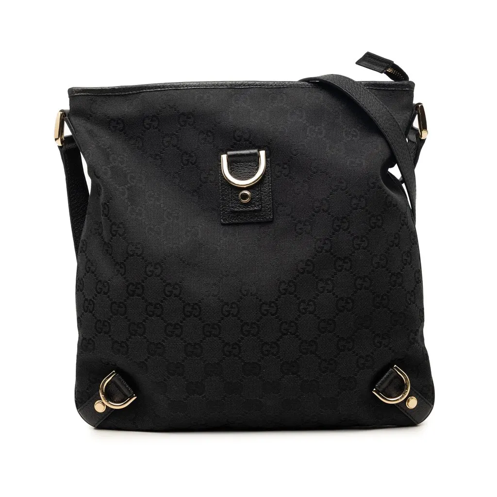Gucci GG Canvas Abbey D Ring Crossbody Black Very good - Front View