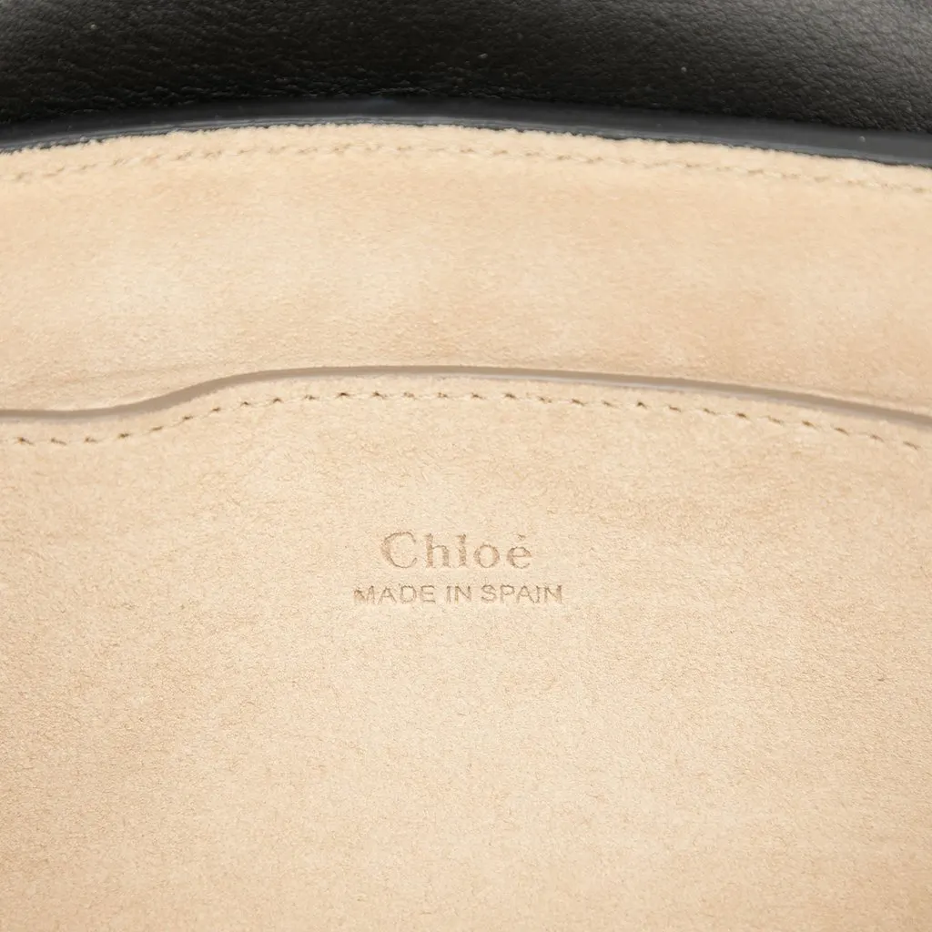 Chloé Small Suede and Calfskin Faye Crossbody Black Leather Very good - Box View