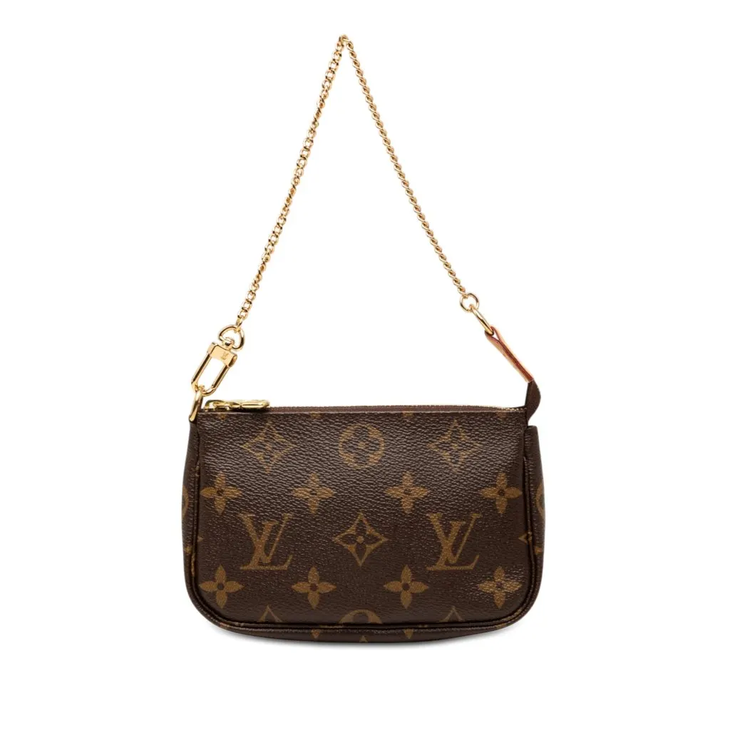 Louis Vuitton Monogram Mini Pochette Accessoires Brown Very good - Front View