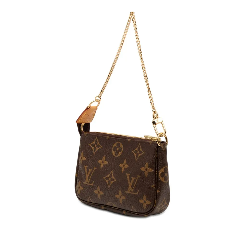 Louis Vuitton Monogram Mini Pochette Accessoires Brown Very good - Back View