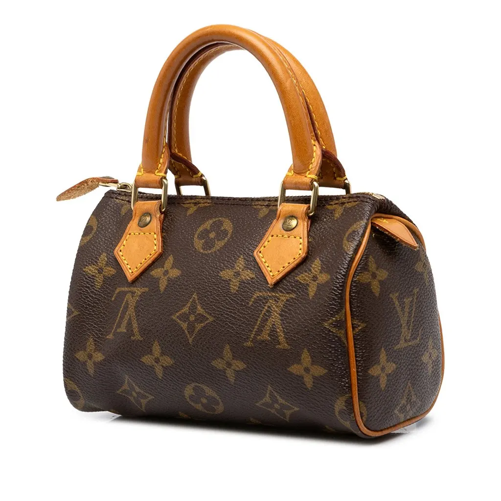 Louis Vuitton Monogram Mini Speedy HL Brown Canvas Good - Back View