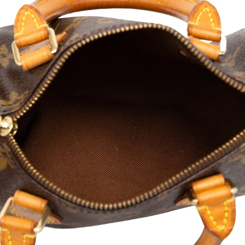 Louis Vuitton Monogram Mini Speedy HL Brown Canvas Good - Model View