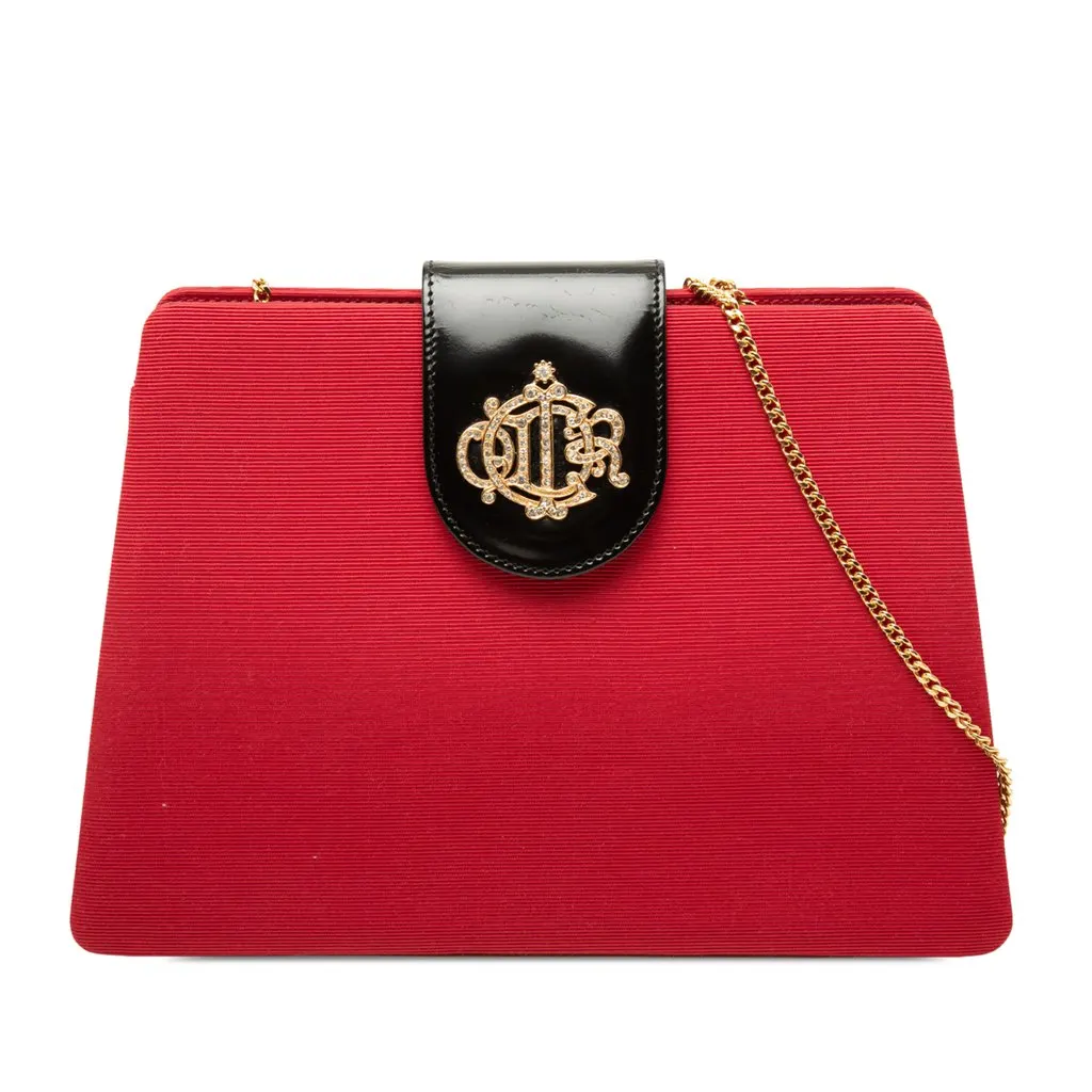 Dior Canvas Crystal Embellished Logo Crossbody