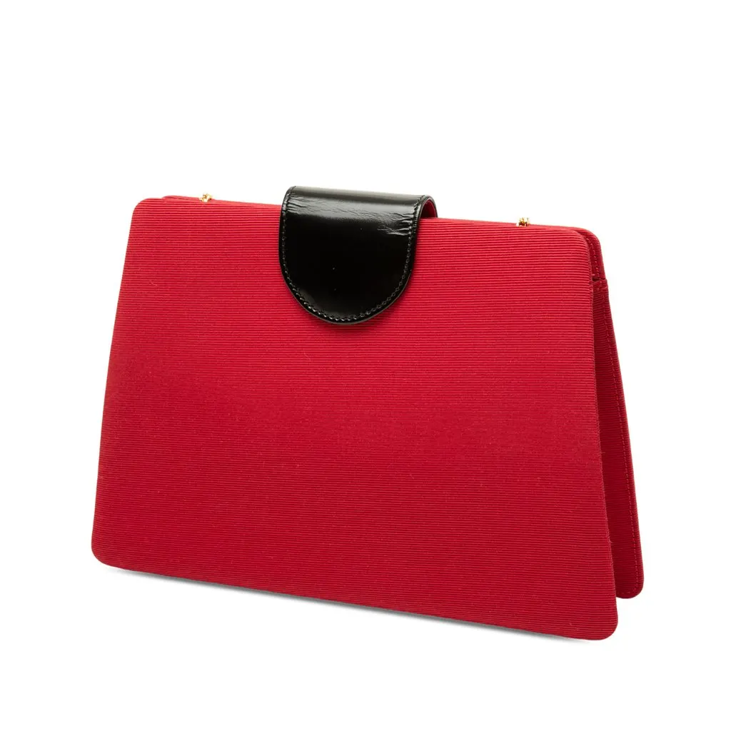 Dior Canvas Crystal Embellished Logo Crossbody Red Canvas Very good - Back View