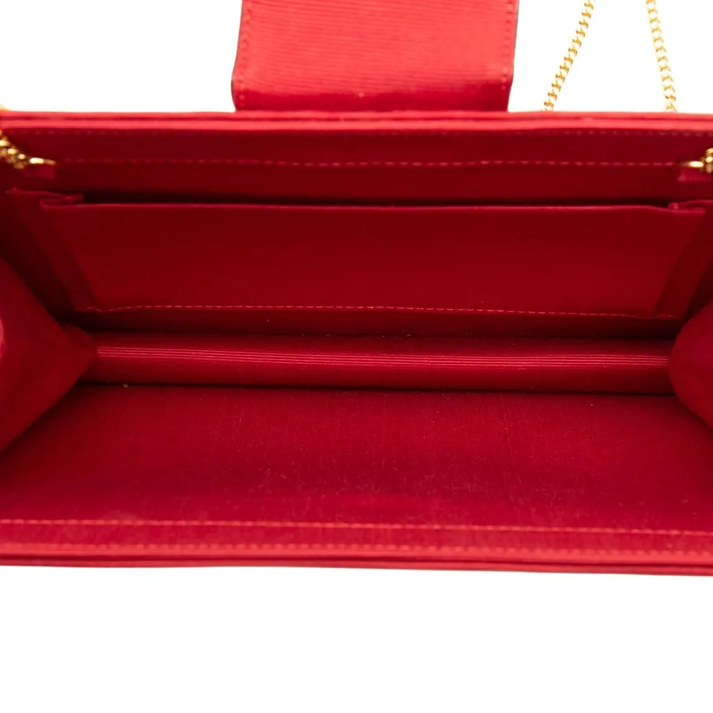 Dior Canvas Crystal Embellished Logo Crossbody Red Canvas Very good - Model View