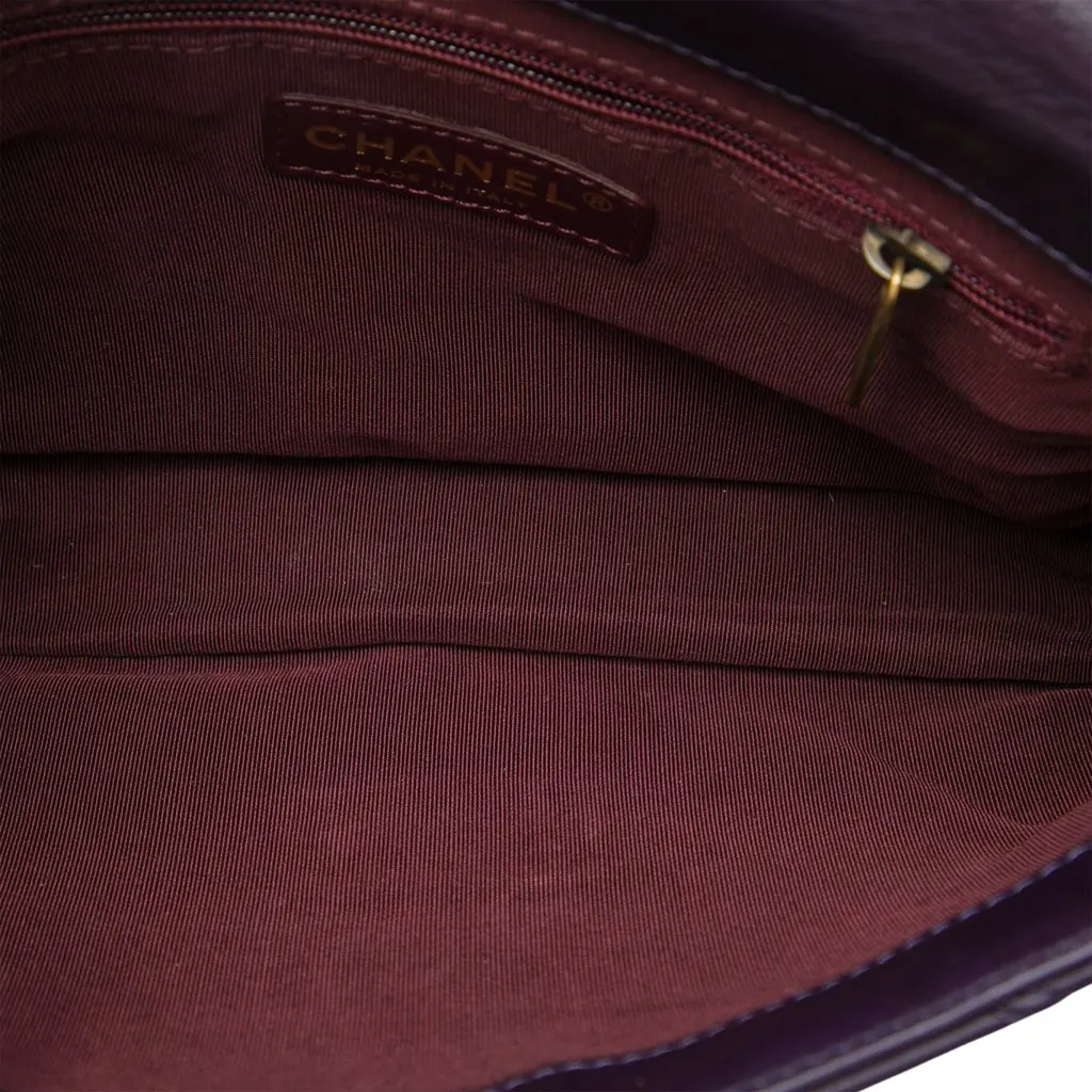 Chanel Small Diamond Debossed Calfskin Reissue 2.55 Cosmos Flap Purple Leather Very good - Model View