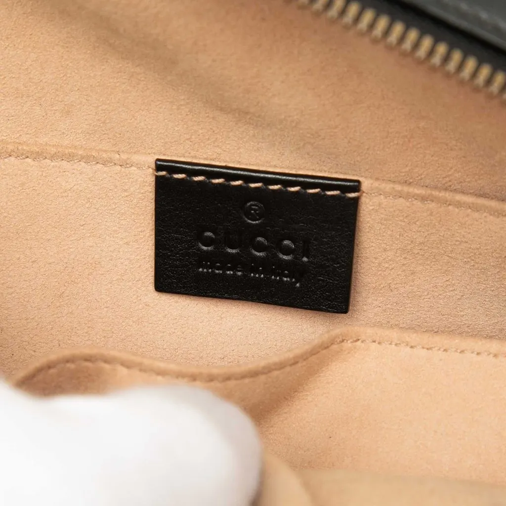 Gucci Large GG Marmont Matelasse Calfskin Belt Bag Black Leather Very good - Box View