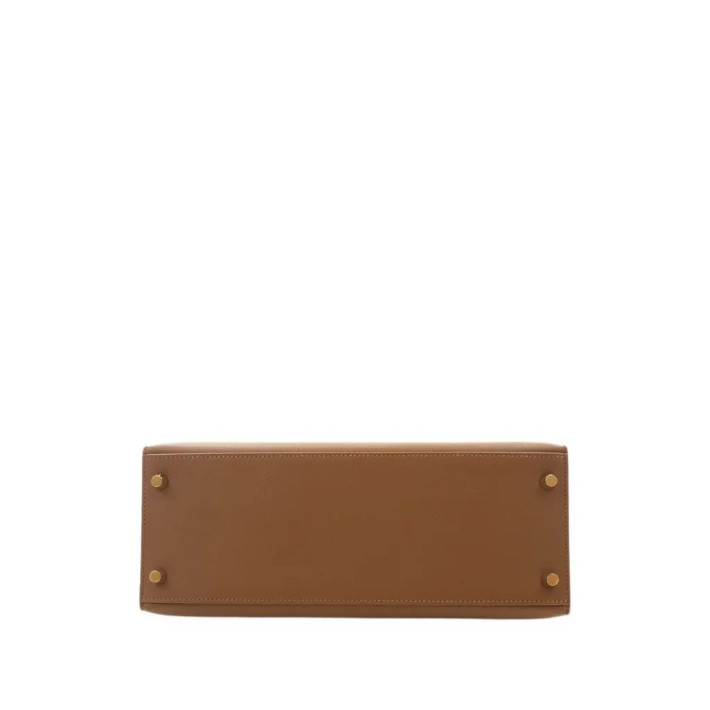 Hermès Epsom Kelly II Sellier 28 Brown Leather Never worn - Inside View