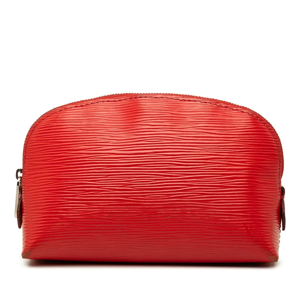 Louis Vuitton Epi Cosmetic Pouch PM Red Leather Very good - Front View