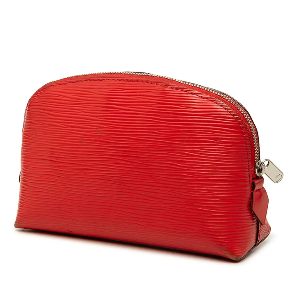 Louis Vuitton Epi Cosmetic Pouch PM Red Leather Very good - Back View