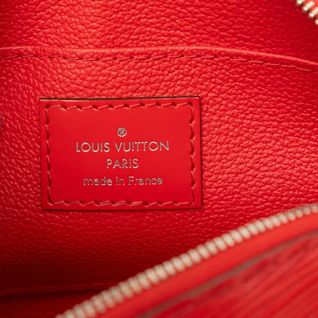 Louis Vuitton Epi Cosmetic Pouch PM Red Leather Very good - Box View