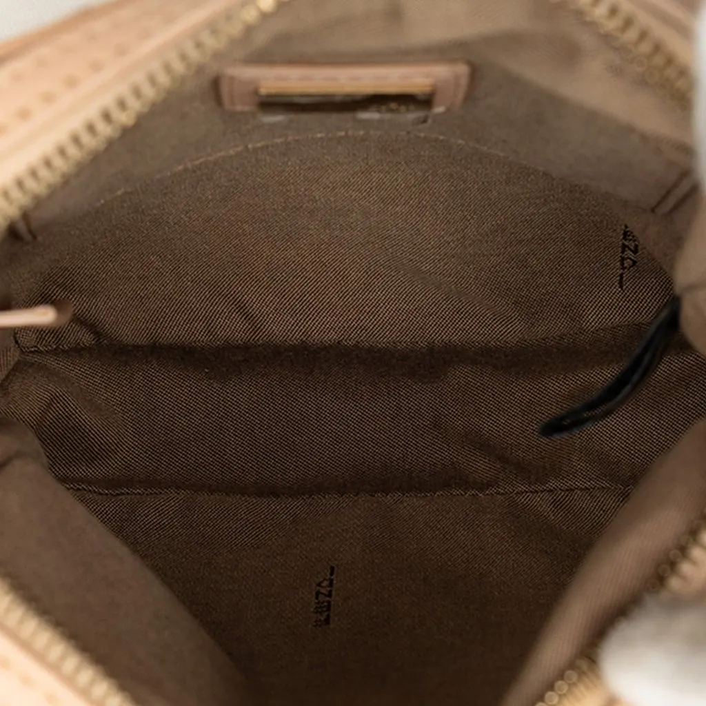 Fendi Zucchino Canvas Crossbody Beige Very good - Model View