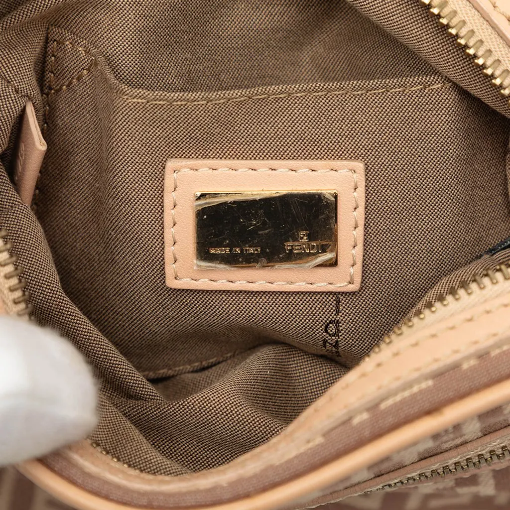 Fendi Zucchino Canvas Crossbody Beige Very good - Box View