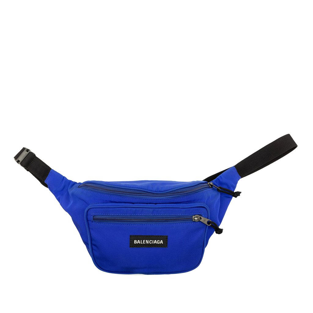 Balenciaga Nylon Explorer Belt Bag Blue Mini | Pre-Owned Dub