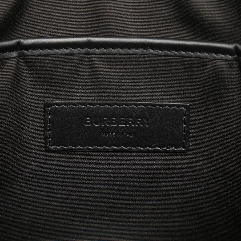 Burberry TB Monogram Embossed Calfskin Laptop Case Black Leather Very good - Box View