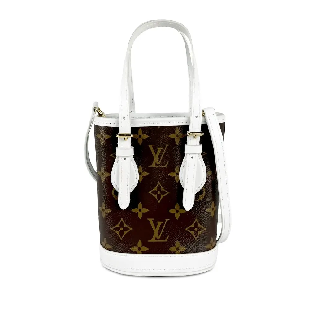 Louis Vuitton LV Match Monogram Nano Bucket Brown Canvas Very good - Front View