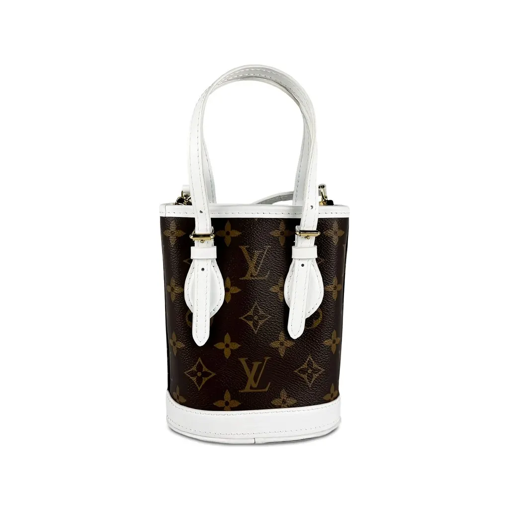 Louis Vuitton LV Match Monogram Nano Bucket Brown Canvas Very good - Back View