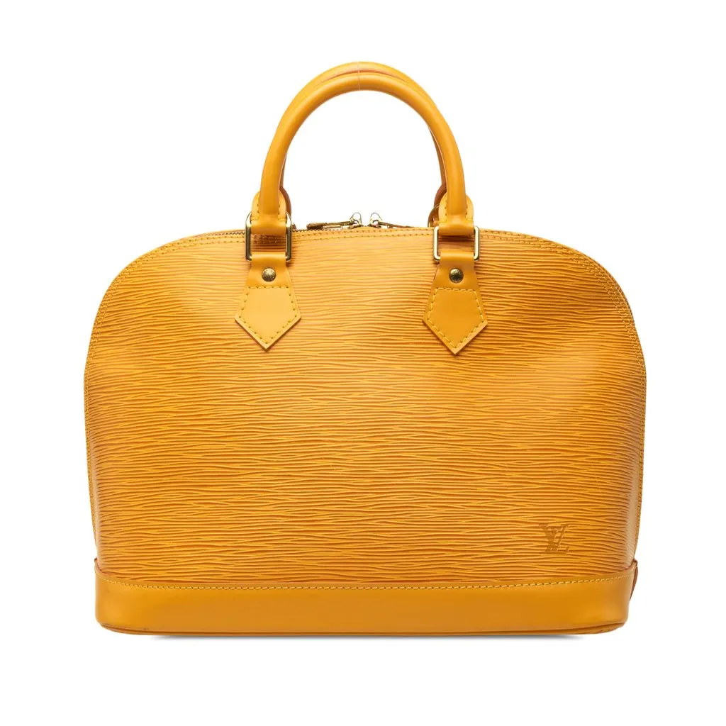 Louis Vuitton Epi Alma PM Yellow Leather Very good - Front View