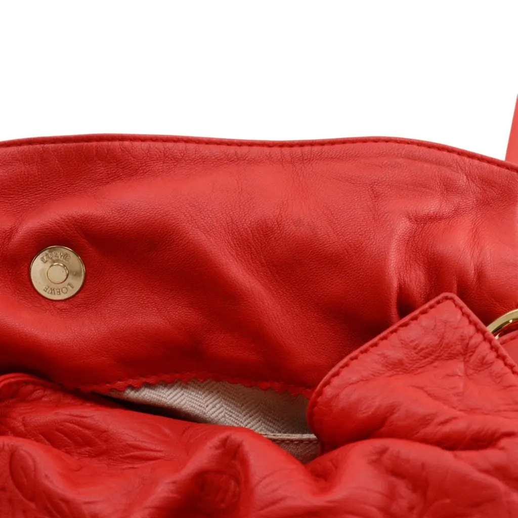LOEWE Embossed Nappa Flamenco Tassel Crossbody Red Leather Very good - Box View
