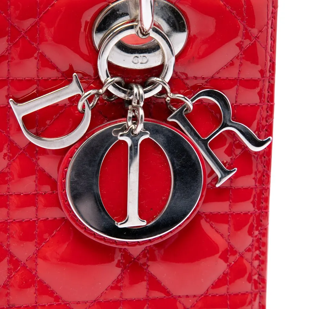 Dior Medium Patent Cannage Lady Dior Red Leather Very good - Box View