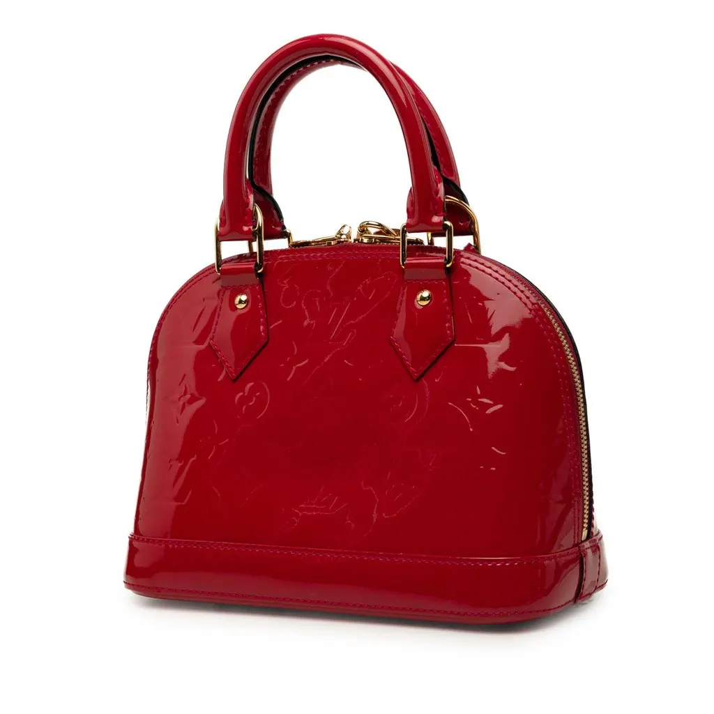 Louis Vuitton Monogram Vernis Alma BB Red Leather Good - Back View