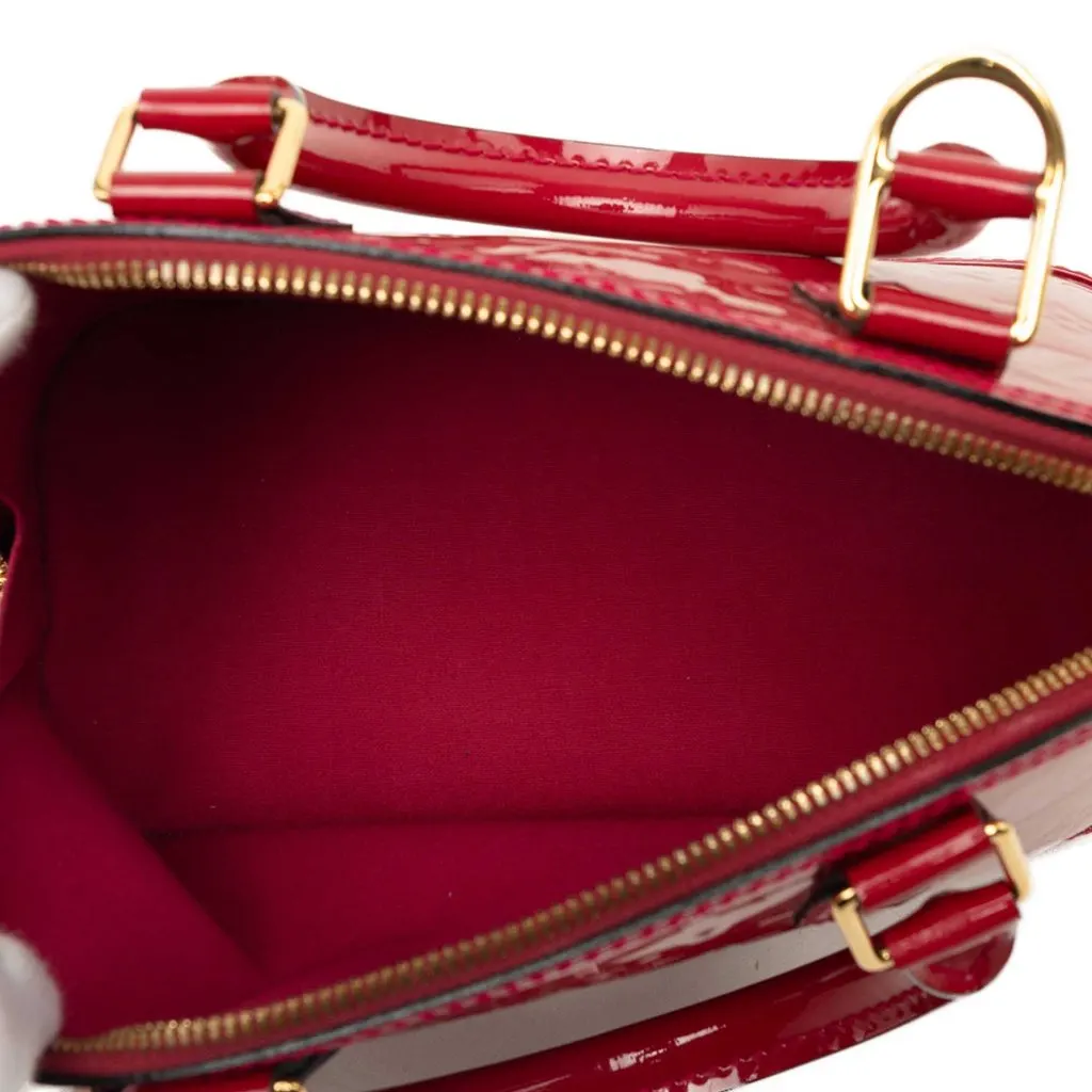 Louis Vuitton Monogram Vernis Alma BB Red Leather Good - Model View
