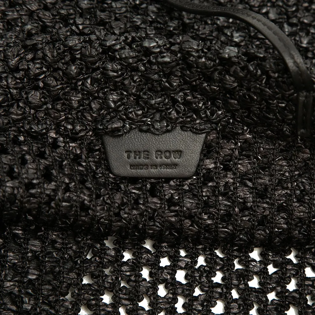 The Row Mini Raffia Barn Tote Black Rattan Good - Box View
