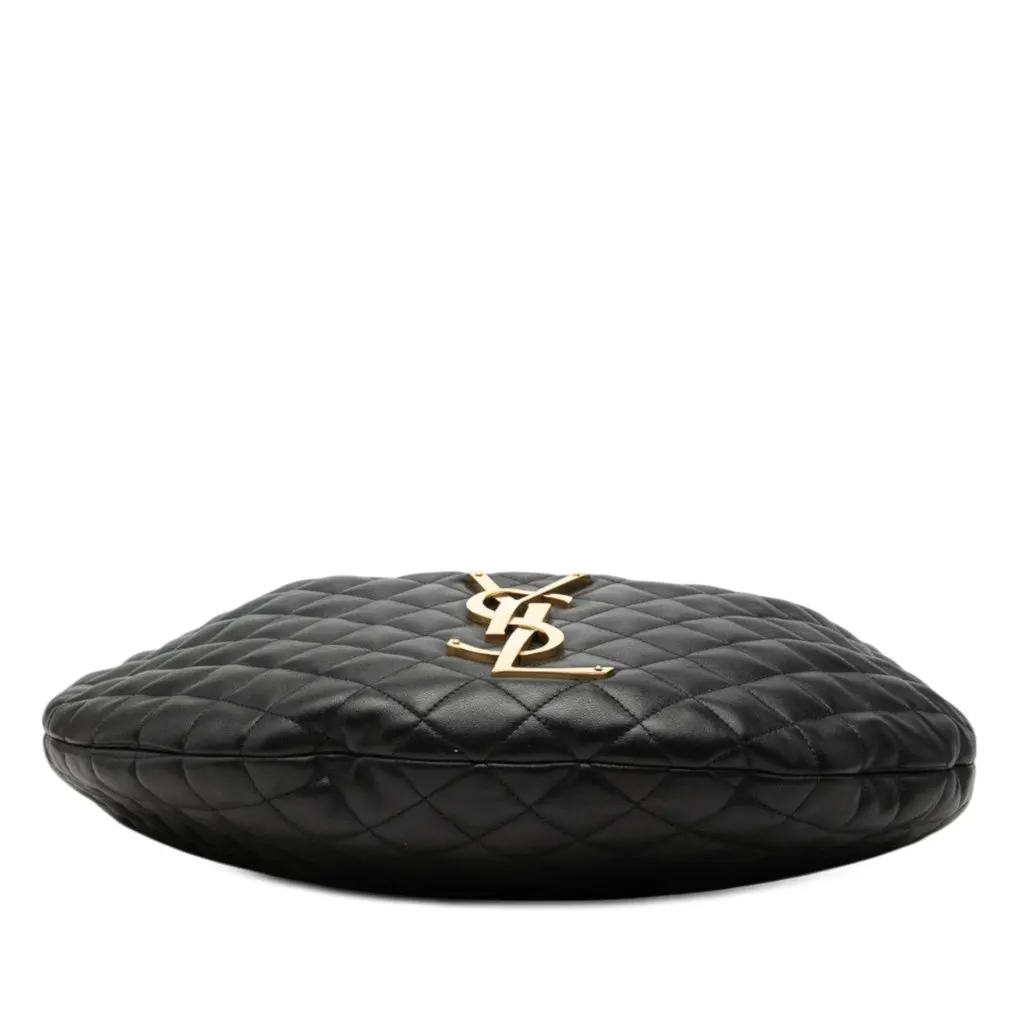 Saint Laurent Quilted Nappa Monogram Icare Hobo Black Leather Very good - Inside View
