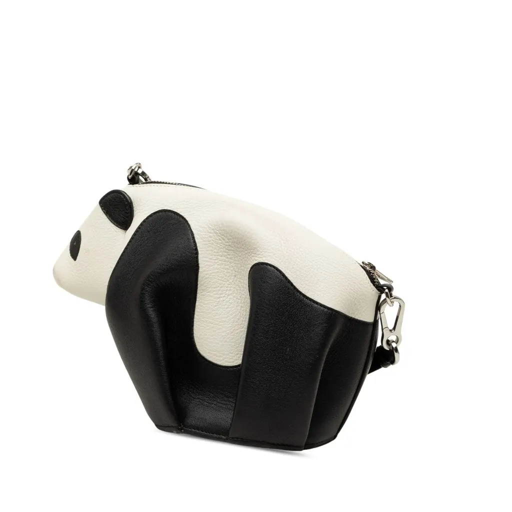 LOEWE Leather Panda Bear Crossbody Black Leather Very good - Back View