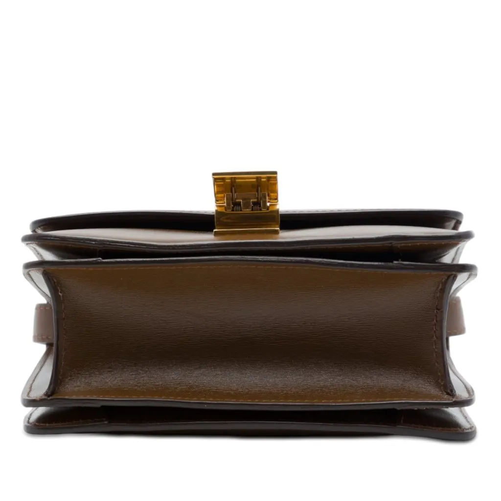 Celine Small Calfskin Classic Box Brown Leather Very good - Inside View