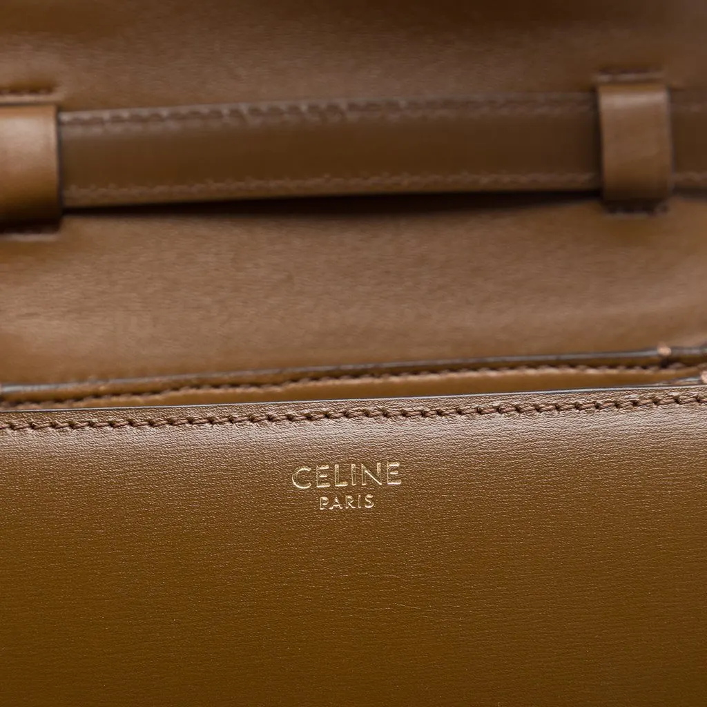 Celine Small Calfskin Classic Box Brown Leather Very good - Box View