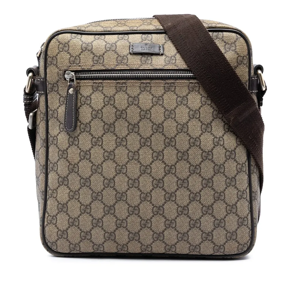 Gucci GG Supreme Crossbody Beige Very good - Front View