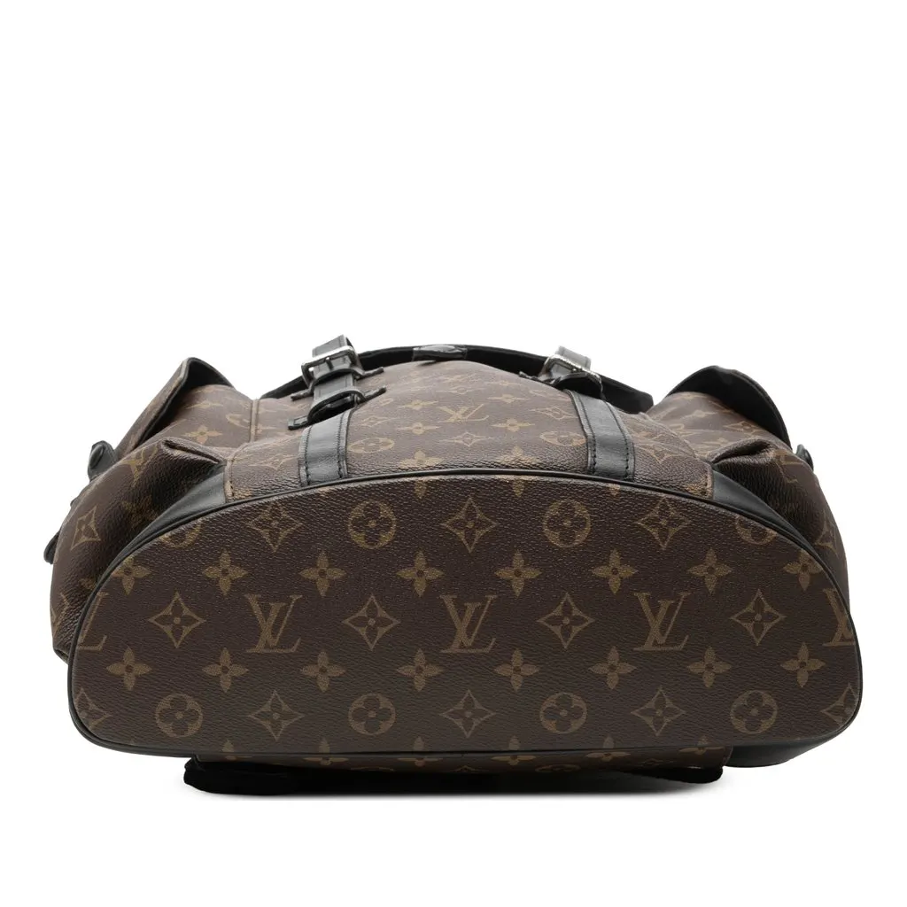 Louis Vuitton Monogram Macassar Christopher Backpack MM Brown Very good - Inside View