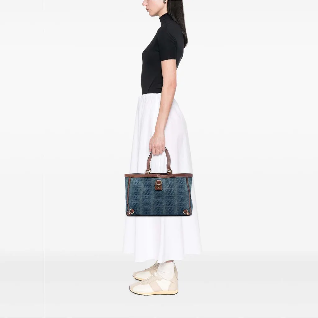 Gucci Denim Interlocking G Abbey D Ring Tote Blue Very good - Box View