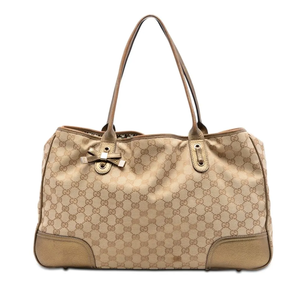 Gucci GG Canvas Princy Tote Beige Very good - Front View