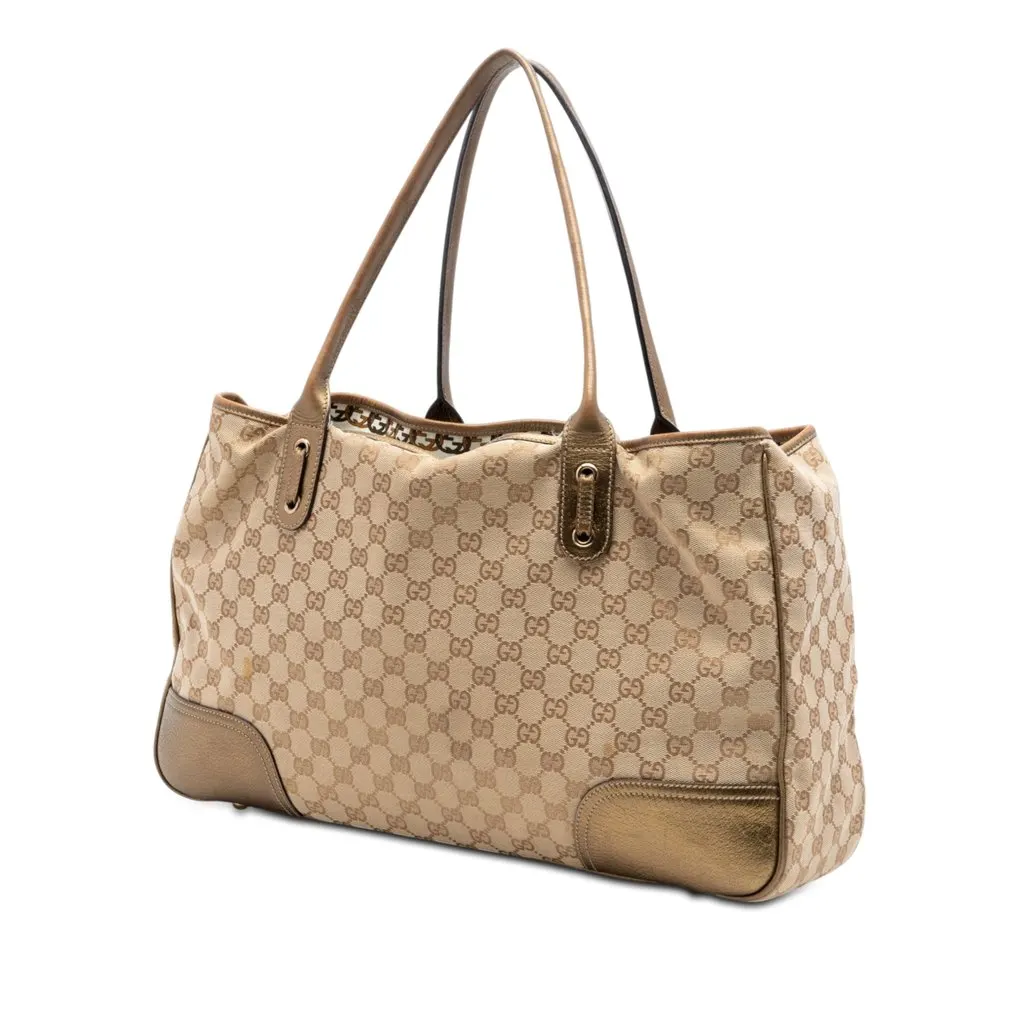 Gucci GG Canvas Princy Tote Beige Very good - Back View