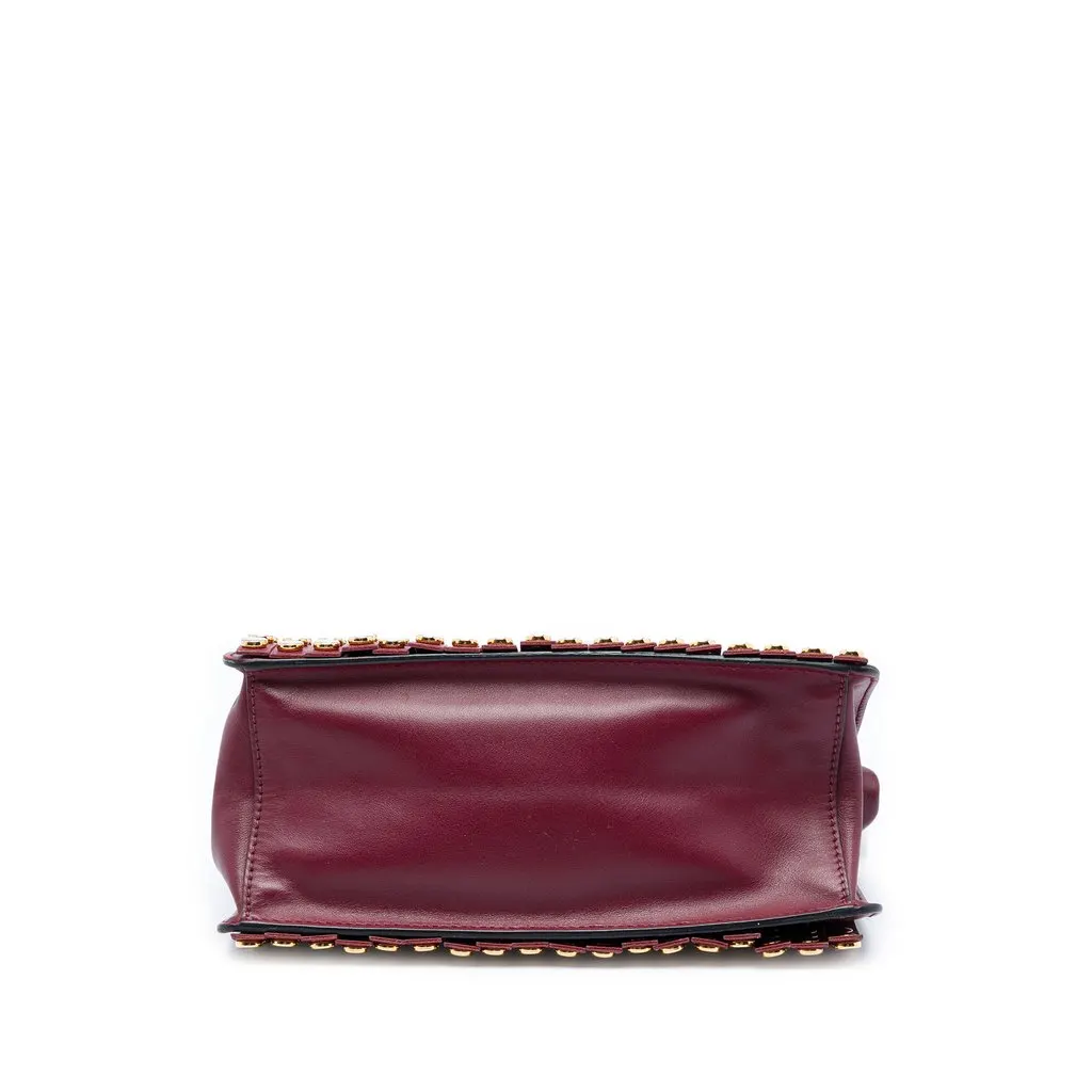 Prada Studded Saffiano Lux Idol Crossbody Red Leather Very good - Inside View