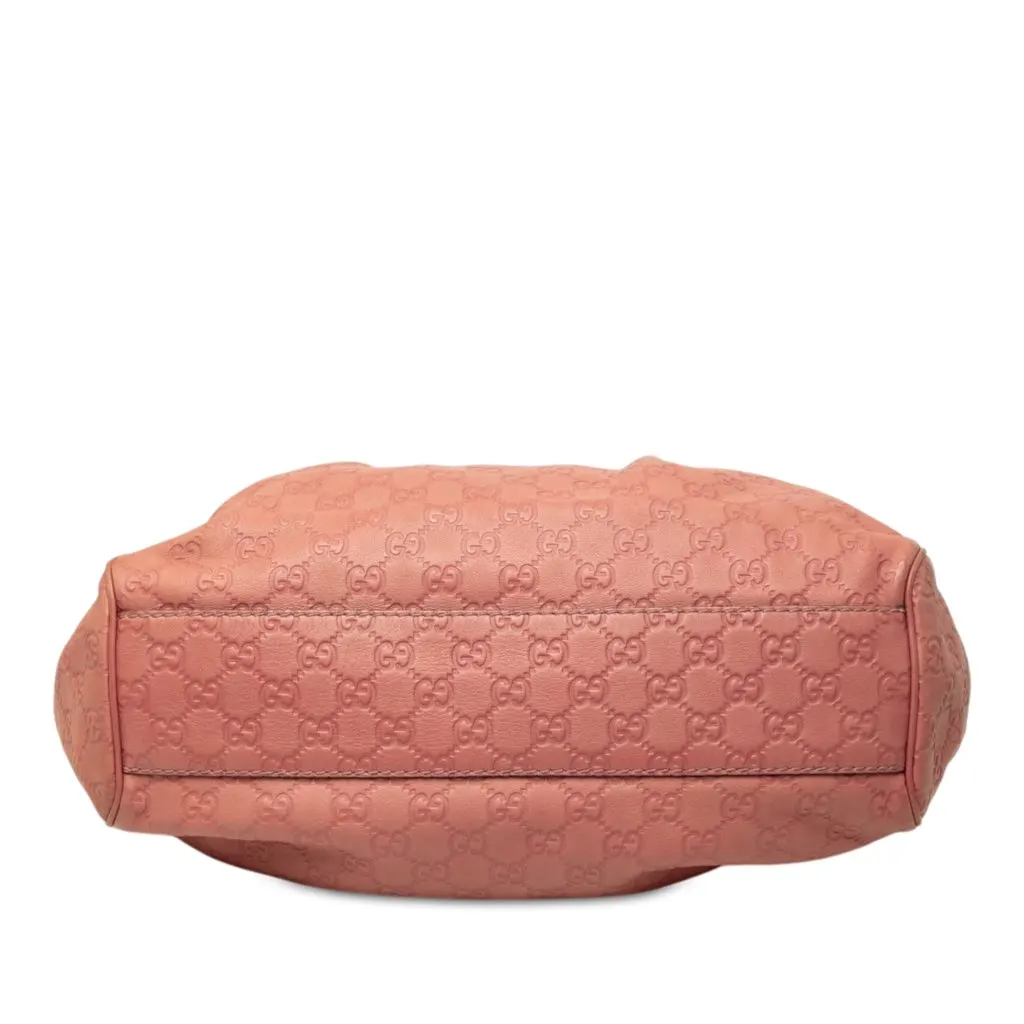 Gucci Medium Guccissima Sukey Tote Pink Leather Good - Inside View